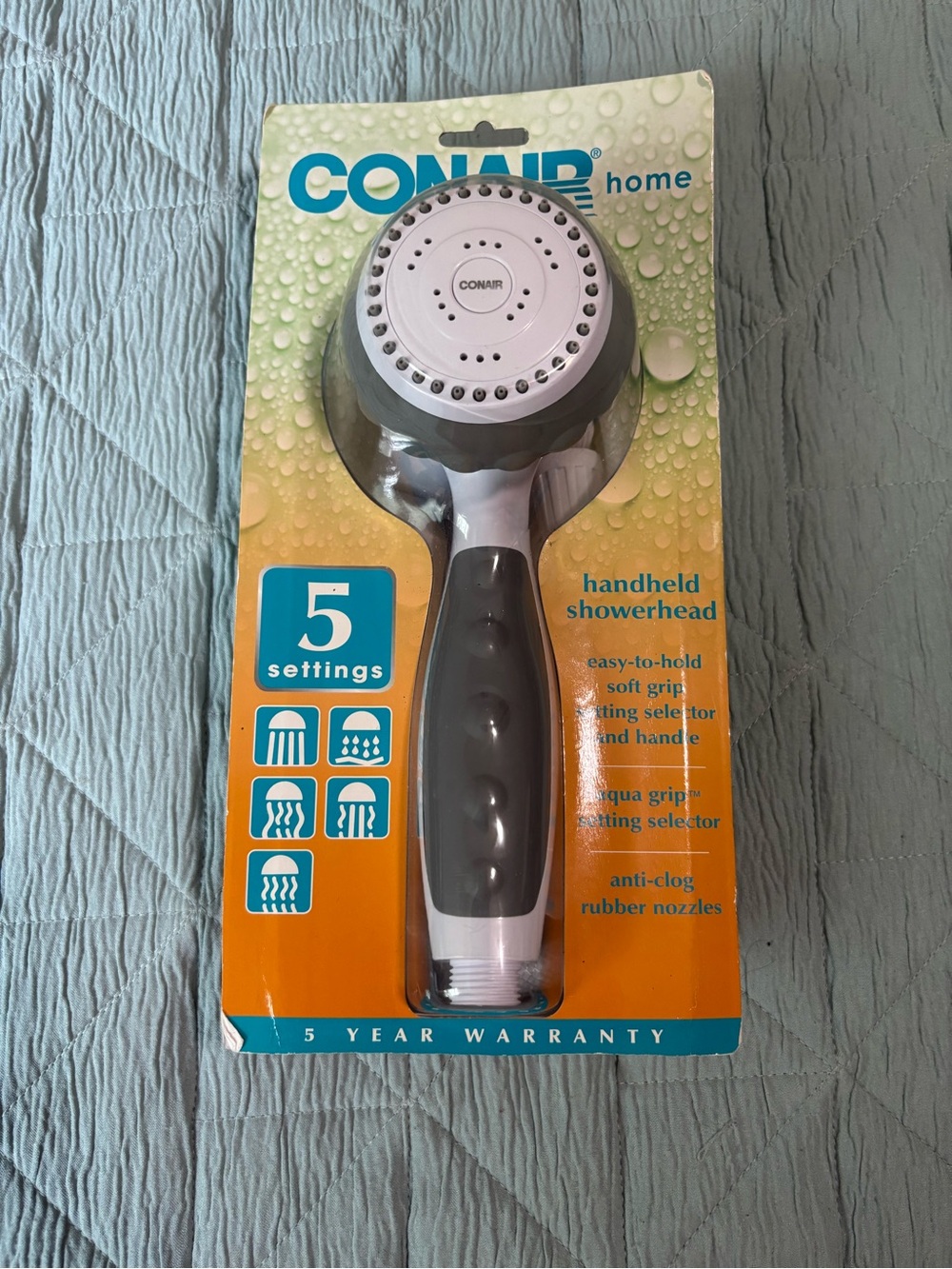 Conair Home Gray Handheld Showerhead - 5-Setting